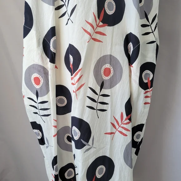 Gudrun Sjoden Julie Cotton Voile Floral V Neck Dress L - Picture 6 of 15